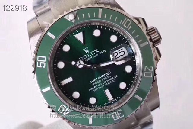 勞力士手錶 Rolex綠水鬼 超級綠色字圈 Rolex機械男士腕表 勞力士高端男表  hds1638